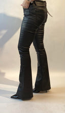 Pleðurbuxur boot-cut : 2 litir